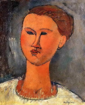 Amedeo Modigliani Painting - Cabeza de mujer 1915 Amedeo Modigliani